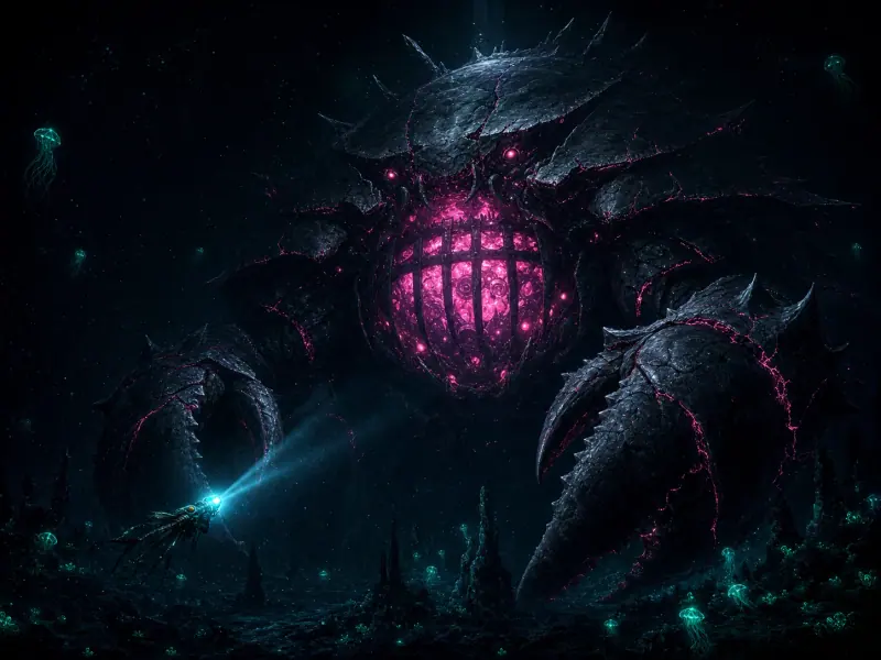 Plain Devourer rising from the abyssal floor